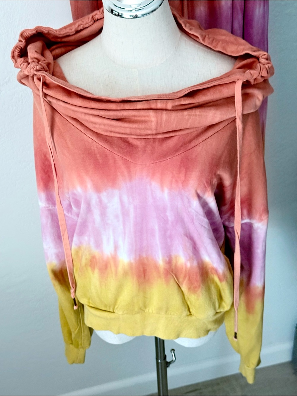 Young Fabulous & Broke Sunset Ombre Tie Dye 2 Piece Set Hoodie L Wrap Pants M - Picture 6 of 14